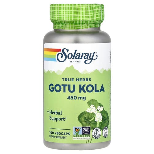 Solaray, True Herbs, Gotu Kola, 450 mg, 100 VegCaps
