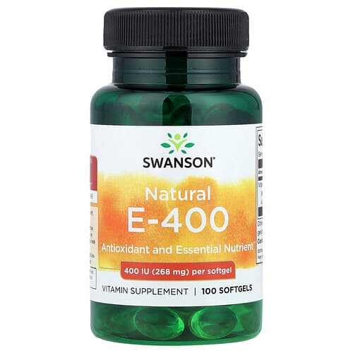 Swanson Vitamins, Natural E-400, 268 mg (400 IU), 100 Softgels