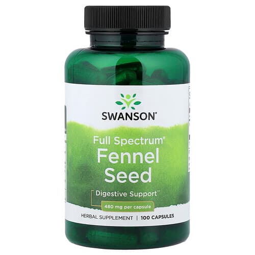 Swanson Vitamins, Full Spectrum® Fennel Seed, 480 mg, 100 Capsules