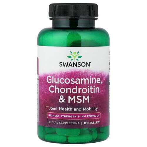 Swanson Vitamins, Glucosamine, Chondroitin & MSM, 120 Tablets