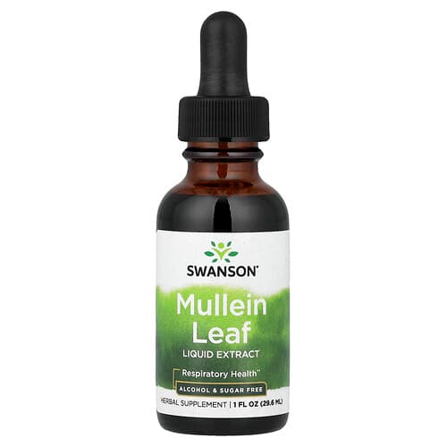 Swanson Vitamins, Mullein Leaf Liquid Extract, Alcohol & Sugar Free, 1 fl oz (29.6 ml)