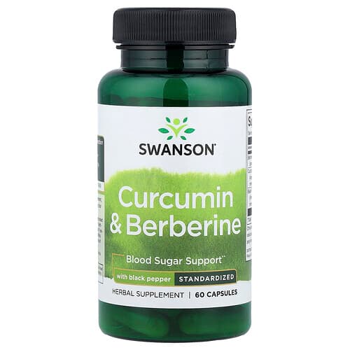 Swanson Vitamins, Curcumin & Berberine with Black Pepper, 60 Capsules