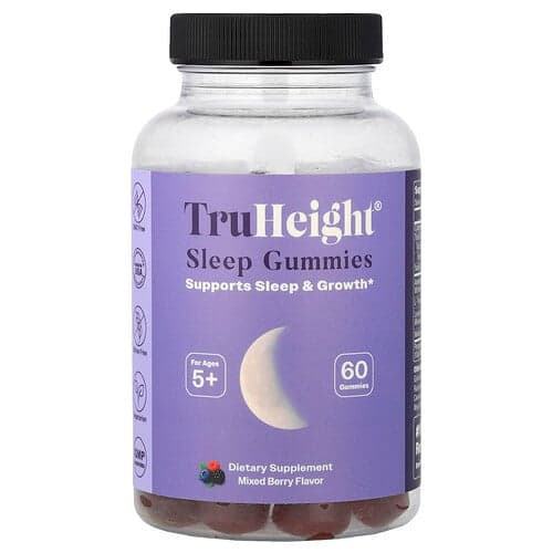 TruHeight, Sleep Gummies, For Age 5+, Mixed Berry, 60 Gummies