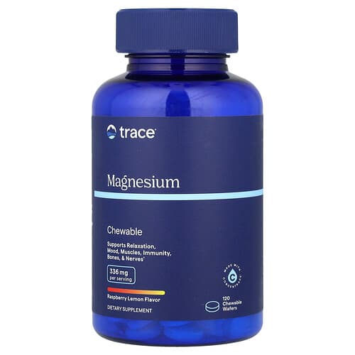 Trace, Magnesium Chewable, Raspberry Lemon, 120 Chewable Wafers