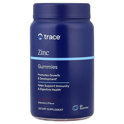 Trace, Zinc Gummies, Elderberry, 60 Gummies (15 mg per Gummy)