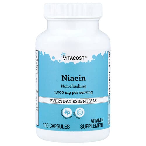 Vitacost, Niacin, Non-Flushing, 100 Capsules (500 mg per Capsule)