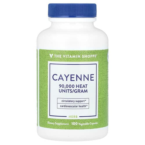 The Vitamin Shoppe, Cayenne, 100 Vegetable Capsules (450 mg per Capsule)
