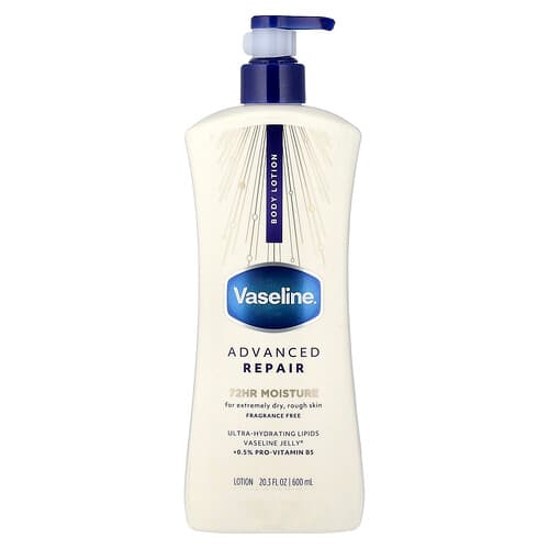 Vaseline, Advanced Repair Body Lotion, Fragrance Free, 20.3 fl oz (600 ml)