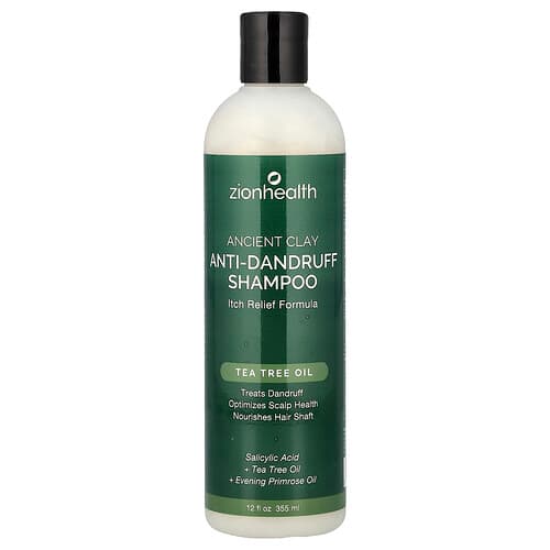 Zion Health, Ancient Clay, Anti-Dandruff Shampoo, Itch Relief Formula, 12 fl oz (355 ml)