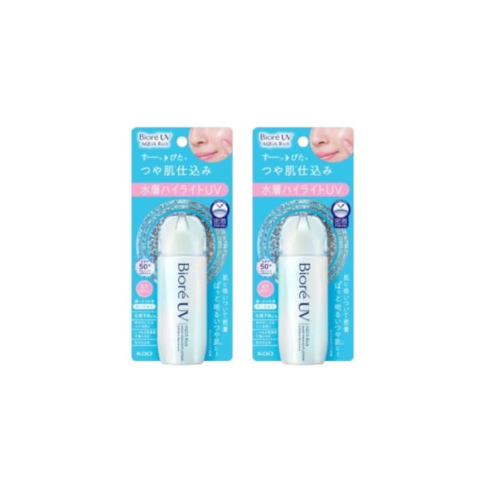 Kao - Biore UV Aqua Rich Aqua Highlight Lotion SPF50+ PA++++ - 70ml (2ea) Set