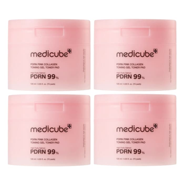 medicube - PDRN Pink Collagen Toning Gel Toner Pad - 120ml/70ea (4ea) Set