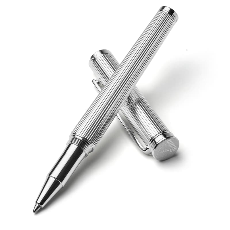 Aspinal of London Regent Ballpoint Pen in Sterlng Silver 925