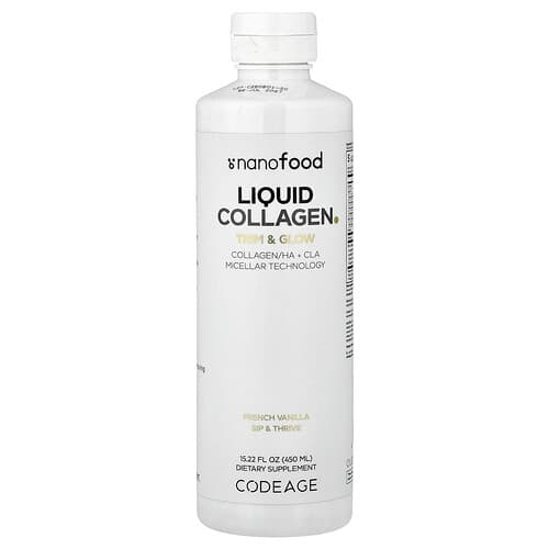 Codeage, Nanofood, Liquid Collagen, French Vanilla, 15.22 fl oz (450 ml)