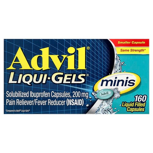 Advil, Ibuprofen Liqui-Gels®, Minis, 200 mg, 160 Liquid Filled Capsules