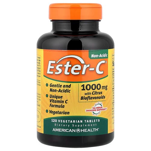 American Health, Ester-C® with Citrus Bioflavonoids, 1,000 mg, 120 Vegetarian Tablets