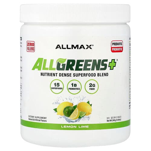 ALLMAX, ALLGREENS+®, Lemon Lime, 8.68 oz (246 g)