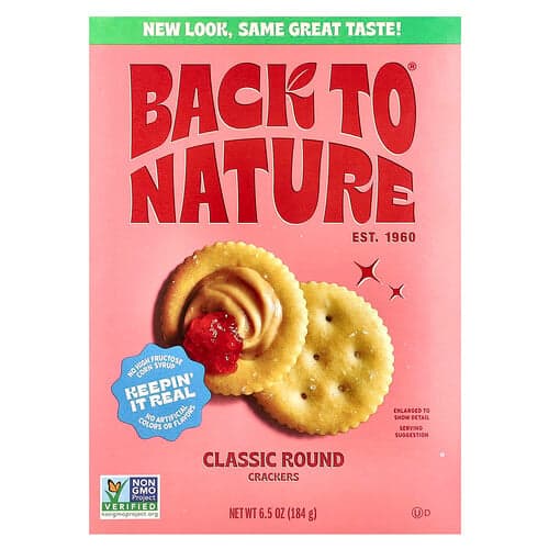 Back to Nature, Crackers, Classic Round, 6.5 oz (184 g)