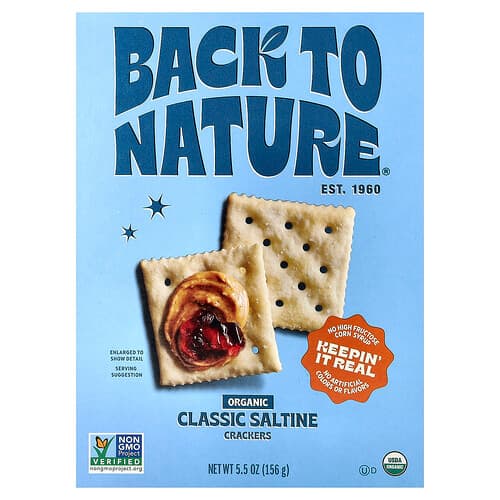 Back to Nature, Organic Crackers, Classic Saltine, 5.5 oz (156 g)
