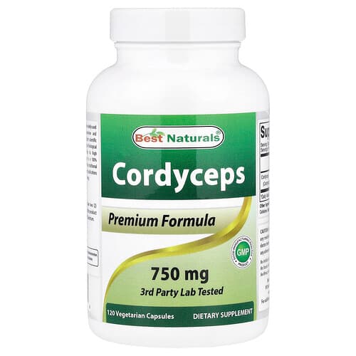 Best Naturals, Cordyceps, 750 mg, 120 Vegetarian Capsules