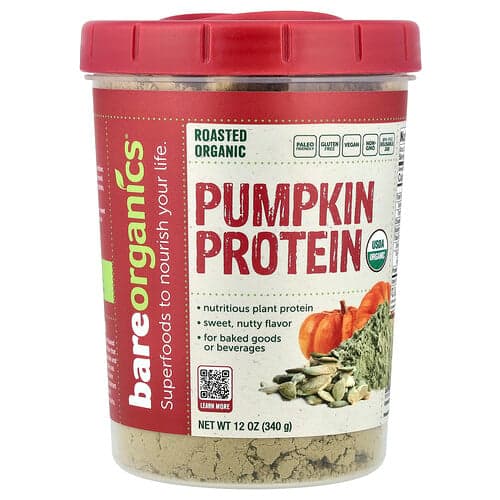BareOrganics, Roasted Organic Pumpkin Protein Powder, 12 oz (340 g)