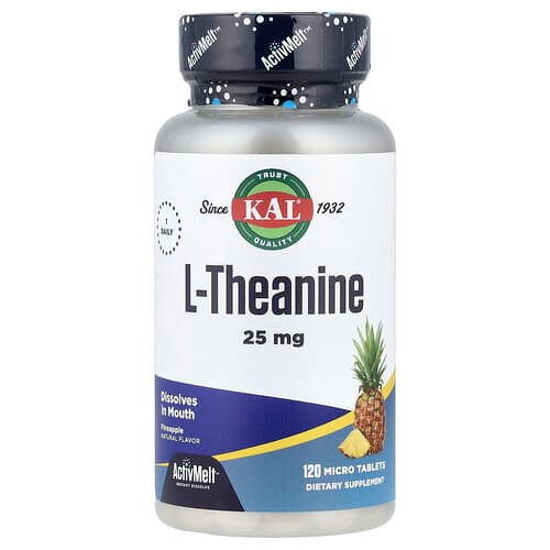 KAL, L-Theanine, Pineapple, 25 mg, 120 Micro Tablets