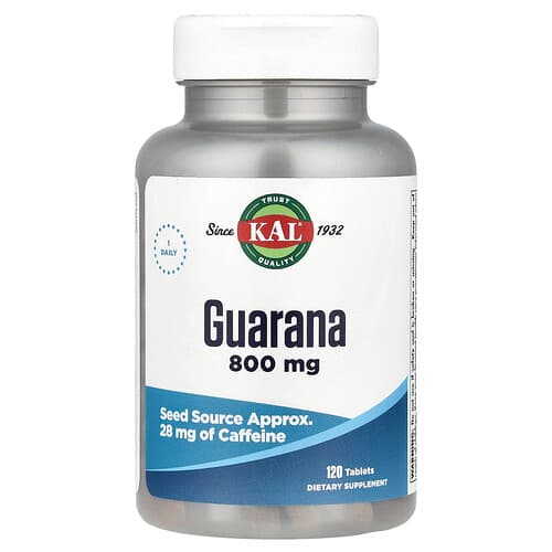 KAL, Guarana, 800 mg, 120 Tablets