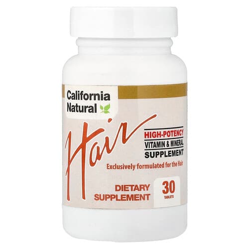 California Natural, Hair, 30 Tablets