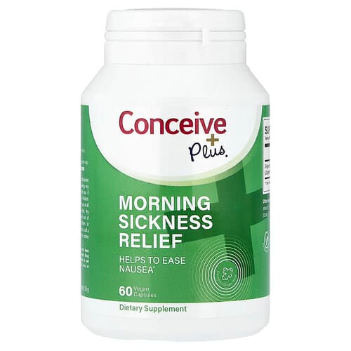 Conceive Plus, Morning Sickness Relief, 60 Vegan Capsules (500 mg per Capsule)