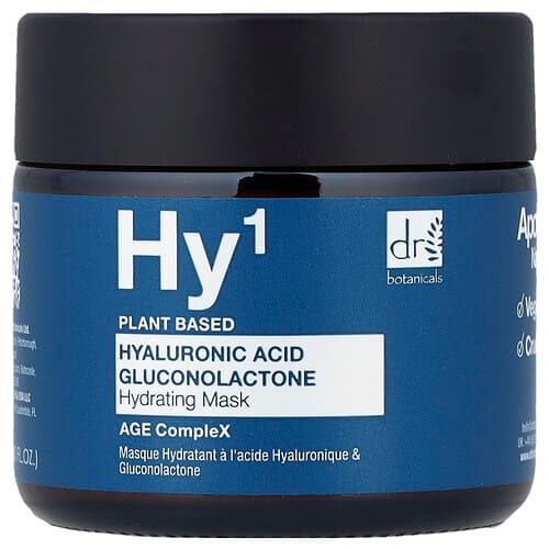 Dr. Botanicals, Hyaluronic Acid, Gluconolactone Hydrating Beauty Mask, 2 fl oz (60 ml)
