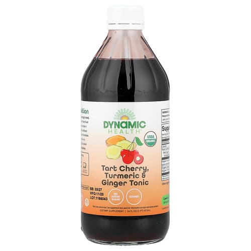 Dynamic Health, Tart Cherry, Turmeric & Ginger Tonic, 16 fl oz (473 ml)