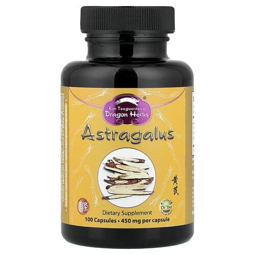 Dragon Herbs, Astragalus, 100 Capsules (450 mg per Capsule)