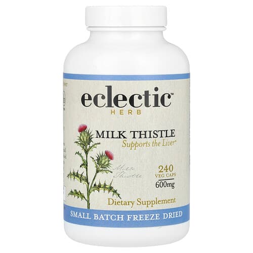 Eclectic Herb, Milk Thistle, Support the Liver, 240 Veg Caps (600 mg per Cap)