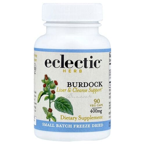 Eclectic Herb, Burdock, Liver & Cleanse Support, 400 mg, 90 Veg Caps