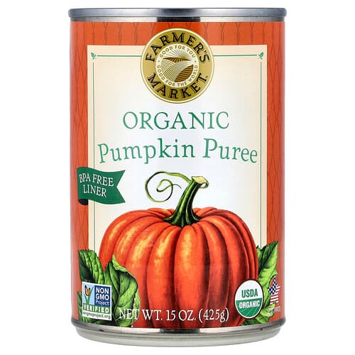 Farmer's Market Foods, Organic Pumpkin Puree, 15 oz (425 g)