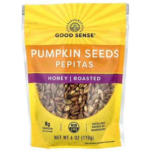 Good Sense, Pumpkin Seeds, Pepitas, Honey Roasted, 6 oz (170 g)