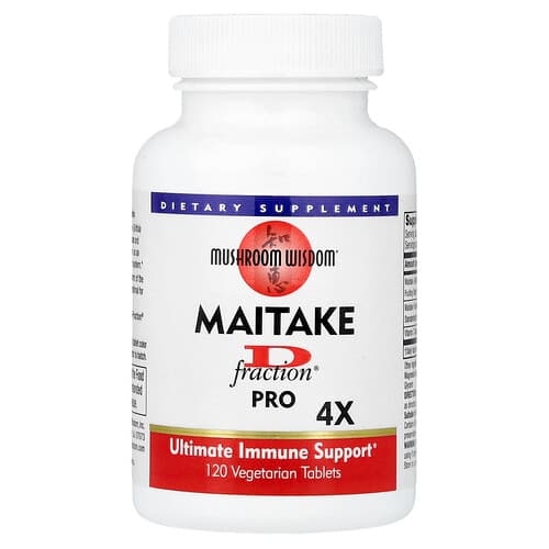 Mushroom Wisdom, Maitake D-Fraction®, Pro 4X, 120 Vegetarian Tablets
