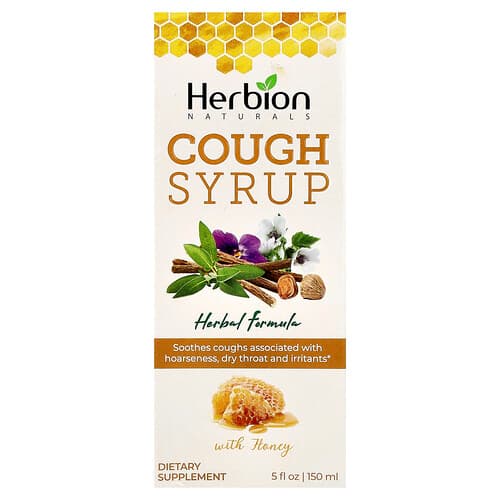 Herbion Naturals, Cough Syrup With Honey, Alcohol Free, 5 fl oz (150 ml)