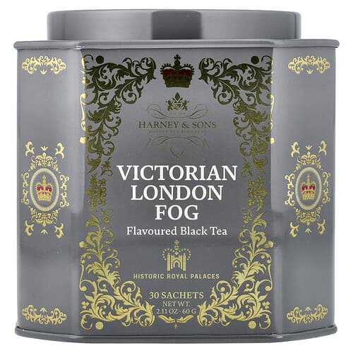 Harney & Sons, Black Tea, Victorian London Fog, 30 Sachets, 2.11 oz (60 g)