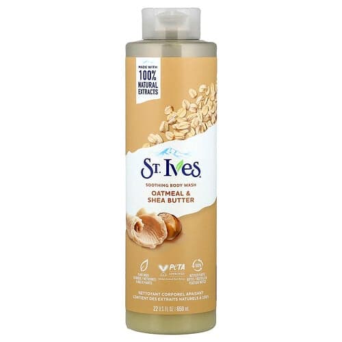 St. Ives, Soothing Body Wash, Oatmeal & Shea Butter, 22 fl oz (650 ml)