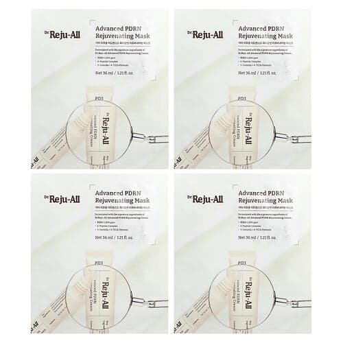 Dr. Reju-All, Advanced PDRN Rejuvenating Beauty Mask, 4 Sheets, 1.21 fl oz (36 ml) Each
