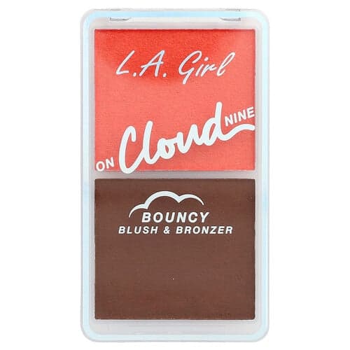 L.A. Girl, On Cloud Nine, Bouncy Blush & Bronzer, GBL499 Coral Bliss, 0.21 oz (6 g)