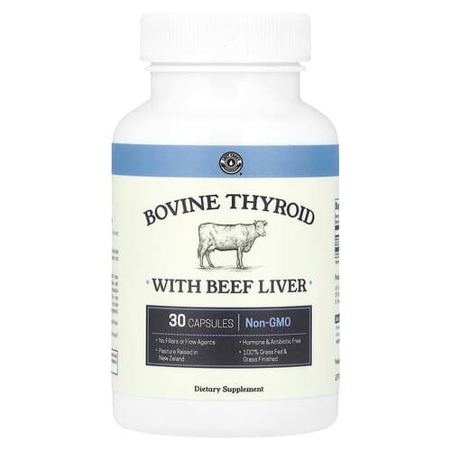 Left Coast Performance, Bovine Thyroid With Beef Liver, 30 Capsules