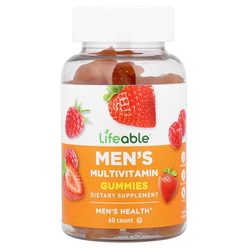 Lifeable, Men's Multivitamin Gummies, Berry, 60 Gummies