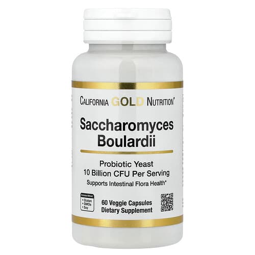 California Gold Nutrition, Saccharomyces Boulardii, 60 Veggie Capsules (5 Billion CFU per Capsule)