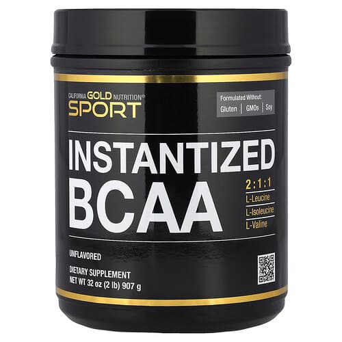 California Gold Nutrition, Instantized BCAA Powder with L-Leucine, L-Isoleucine, and L-Valine, Unflavored, 2 lb (907 g)