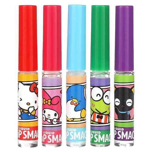 Lip Smacker, Hello Kitty And Friends, Liquid Lip Gloss, Variety Pack, 5 Pack, 0.45 fl oz (14 ml)