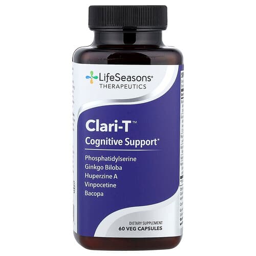 LifeSeasons, Clari-T™, Cognitive Support, 60 Veg Capsules