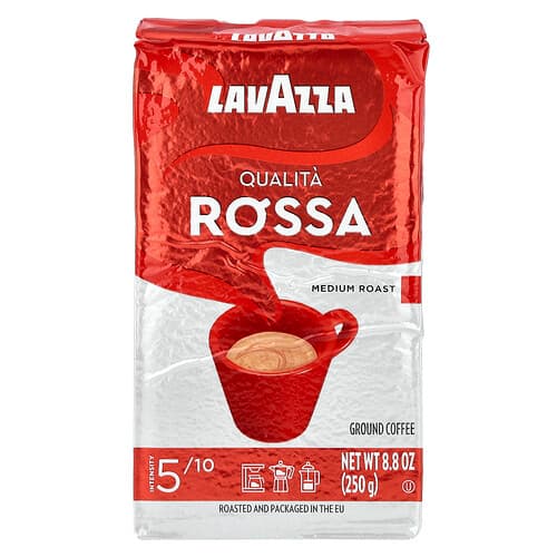 LavAzza Premium Coffees, Qualita Rossa, Ground, Medium Roast, 8.8 oz (250 g)