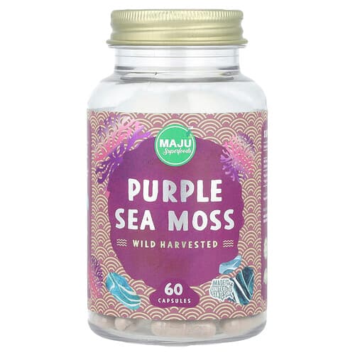 Maju Superfoods, Purple Sea Moss, 60 Capsules (500 mg per Capsule)