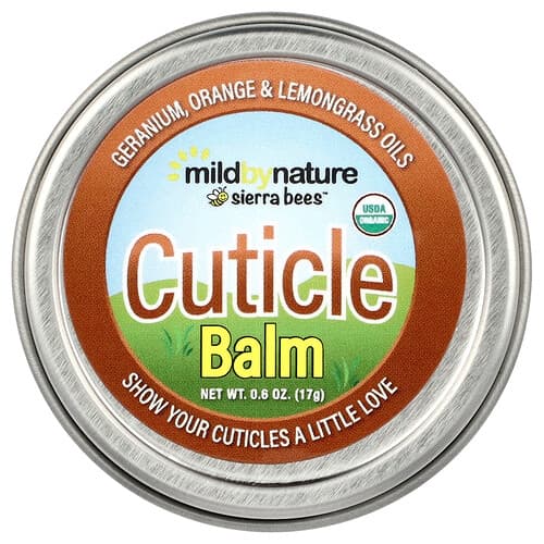 Mild By Nature, Sierra Bees™, Cuticle Care Balm, Geranium, Orange & Lemongrass, 0.6 oz (17 g)
